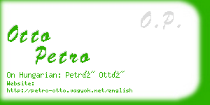otto petro business card