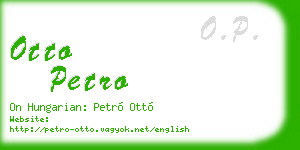 otto petro business card
